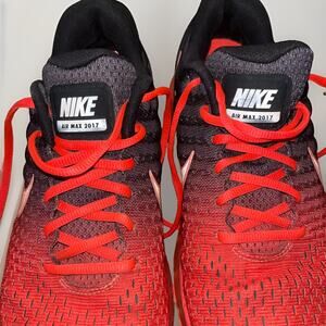 Nike Air Max 2017 Bright Crimson Red/Black Men's Running Size 10 (28mm Insole)